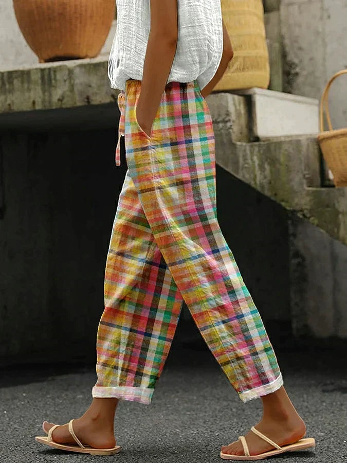 Valerie™ | Comfortable Checkered Trousers