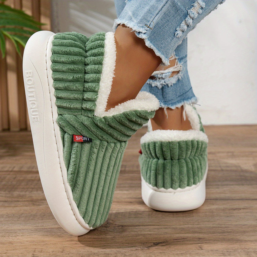 The CozyStep plush slippers