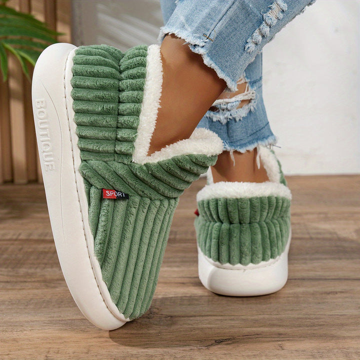 The CozyStep plush slippers