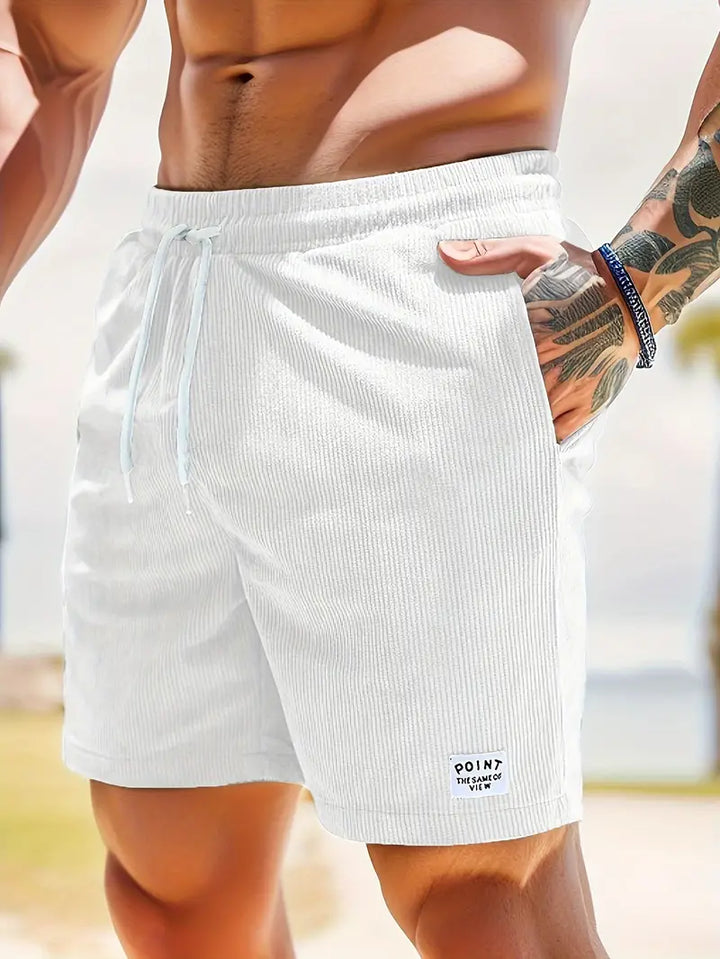 Men's Elastic Waist Corduroy Summer Shorts