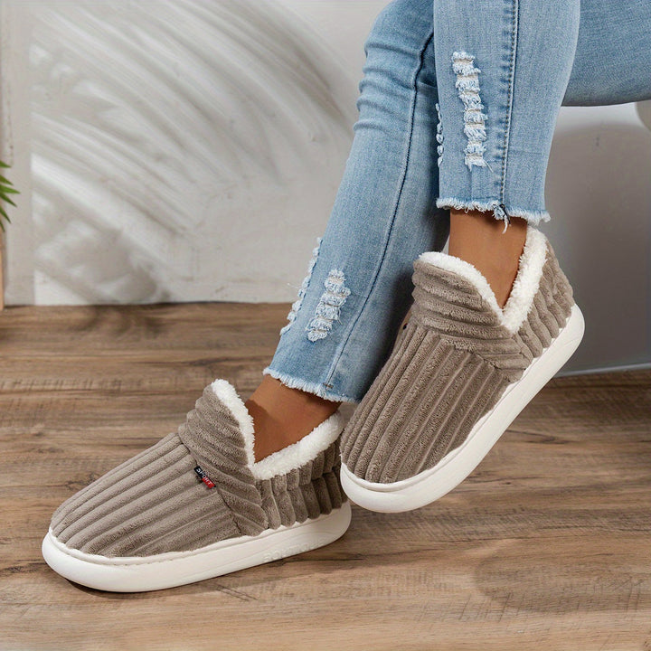 The CozyStep plush slippers