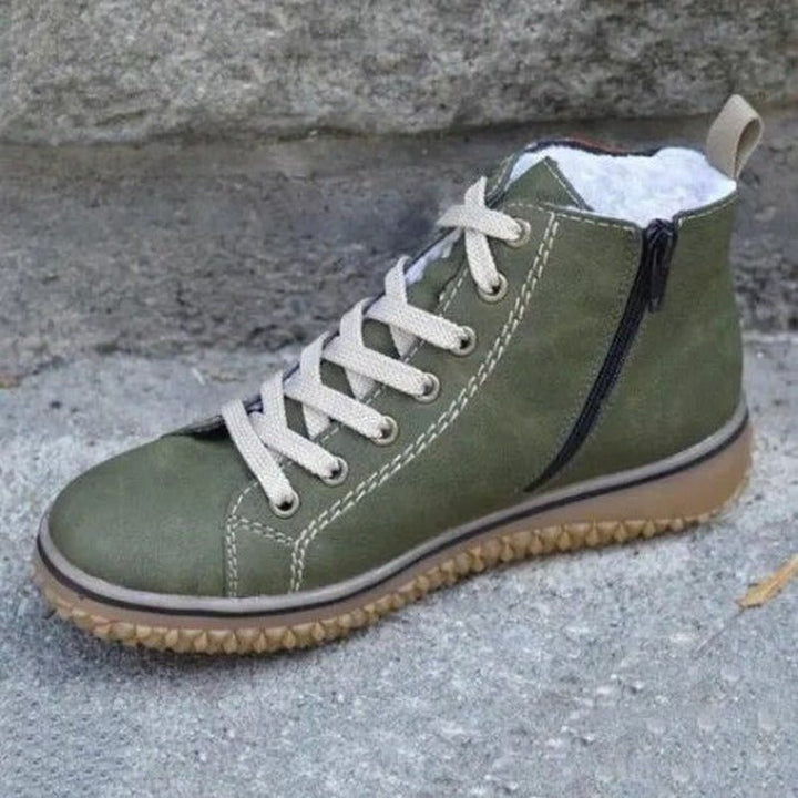 Women's waterproof orthopaedic ankle boots in retro style