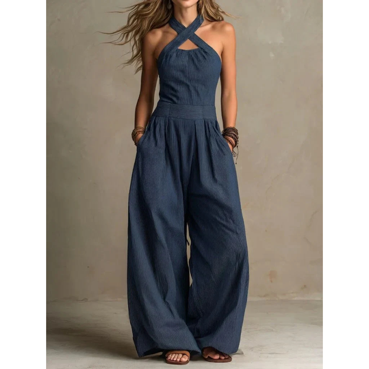 Bianca | Jumpsuit with an Elegant Crossed Neckline