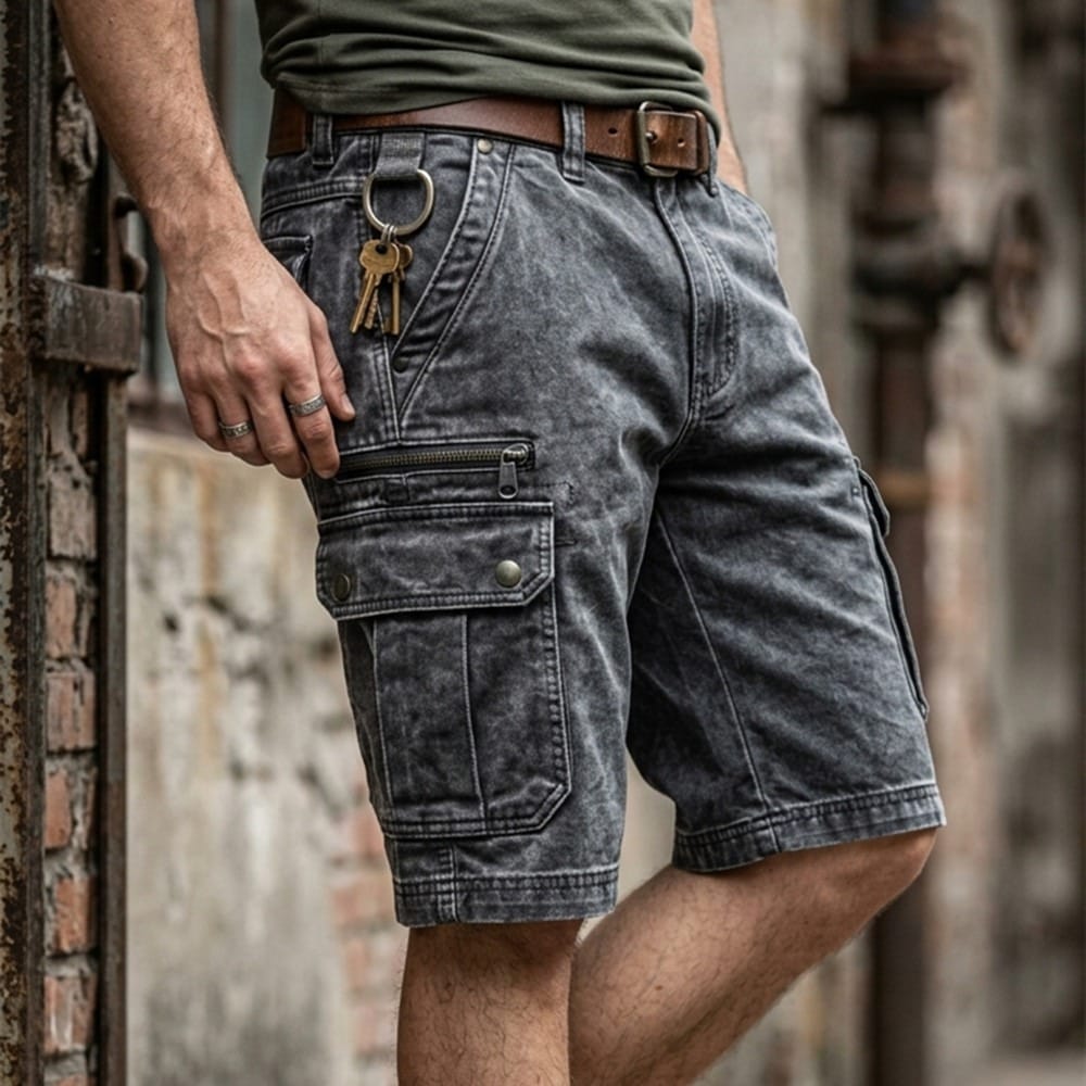 Pieter | Functional Denim Cargo Shorts