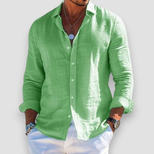 Luca | Elegant and Lightweight Linen Look Shirt