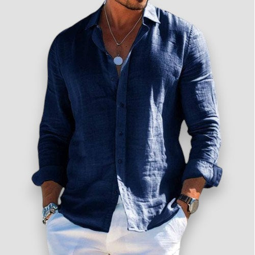 Luca | Elegant and Lightweight Linen Look Shirt