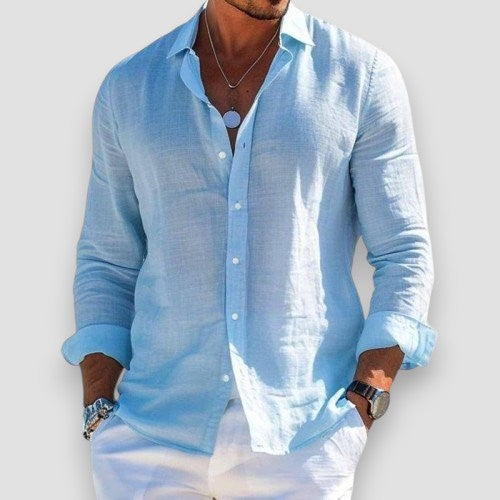 Luca | Elegant and Lightweight Linen Look Shirt