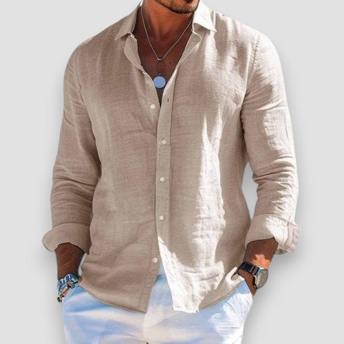 Luca | Elegant and Lightweight Linen Look Shirt