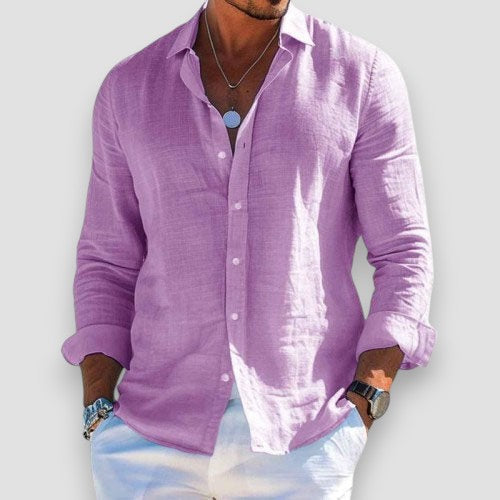 Luca | Elegant and Lightweight Linen Look Shirt