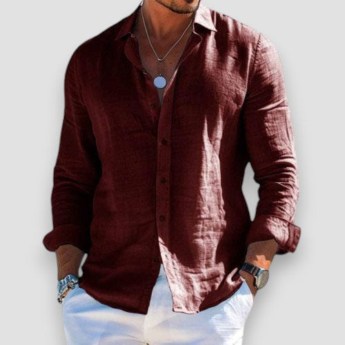 Luca | Elegant and Lightweight Linen Look Shirt