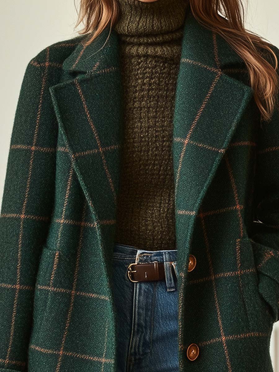 Valeria™ | Heritage Plaid Elegance Coat