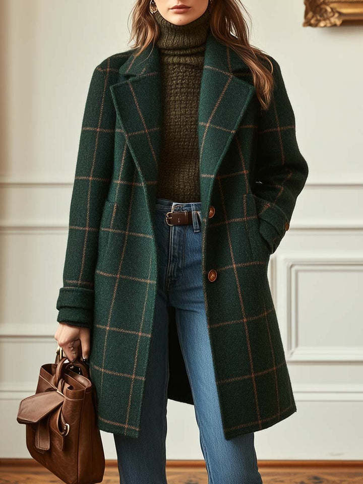 Valeria™ | Heritage Plaid Elegance Coat