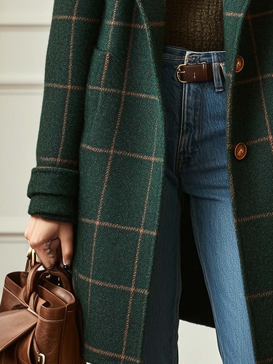 Valeria™ | Heritage Plaid Elegance Coat