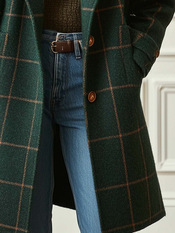 Valeria™ | Heritage Plaid Elegance Coat