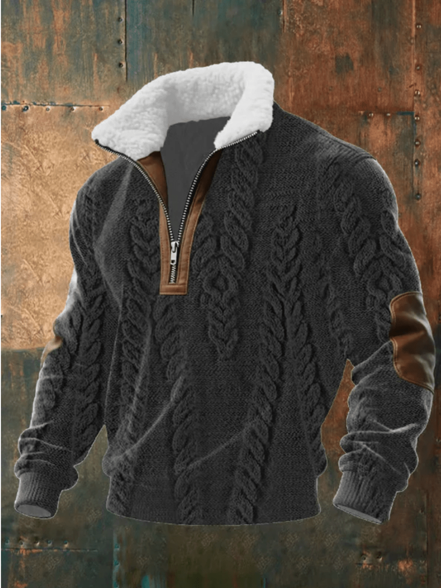 David - Fleece Collar Sweater