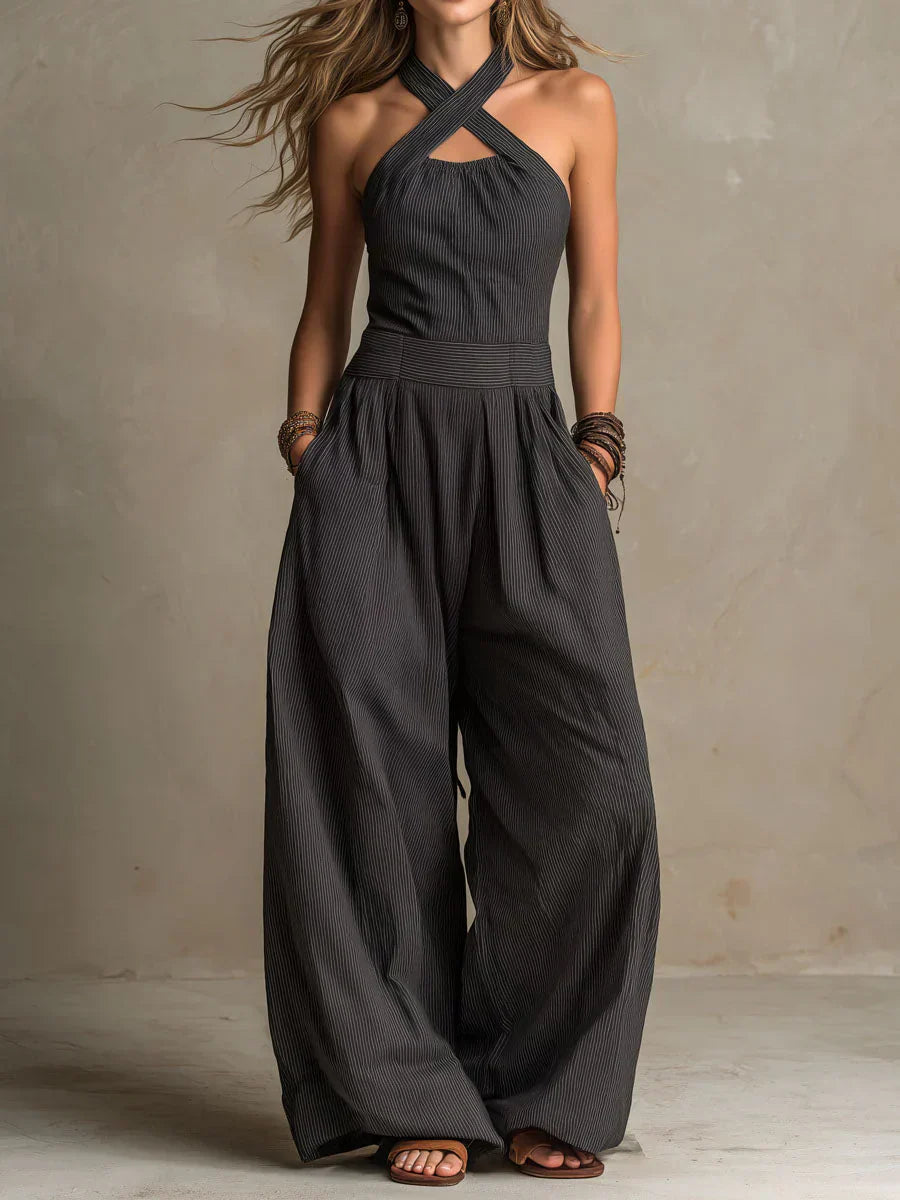 Bianca | Jumpsuit with an Elegant Crossed Neckline