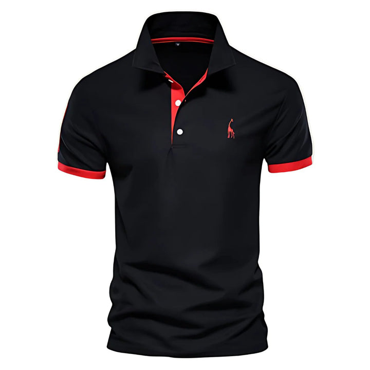 Liam™ | Polo Shirt with Button Placket and Contrast Details