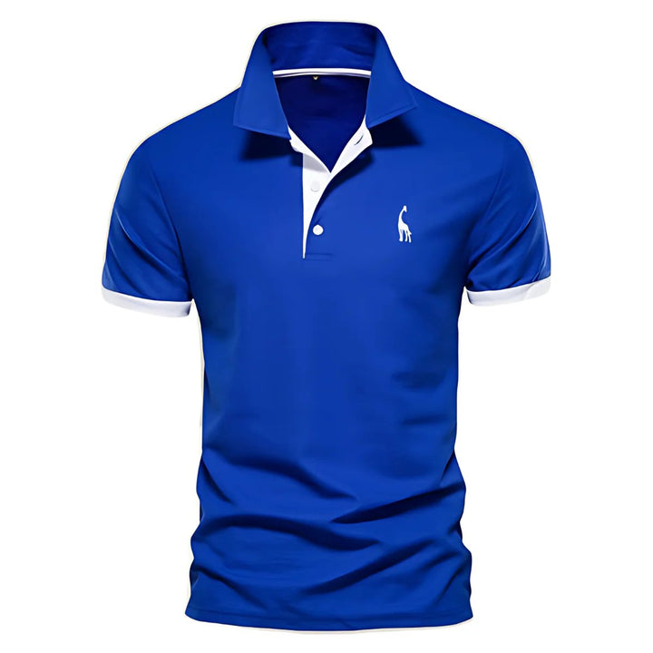 Liam™ | Polo Shirt with Button Placket and Contrast Details