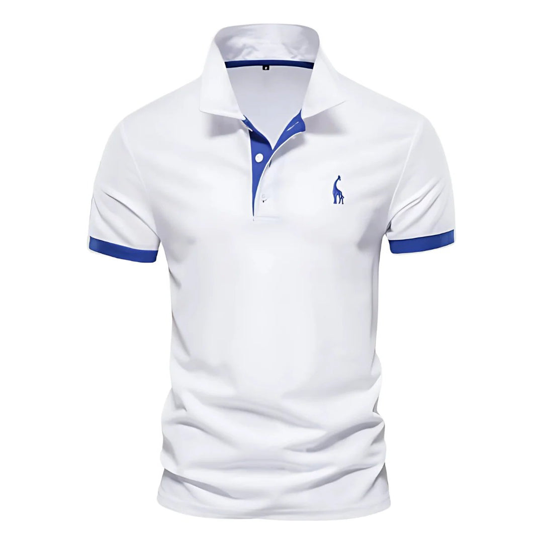 Liam™ | Polo Shirt with Button Placket and Contrast Details