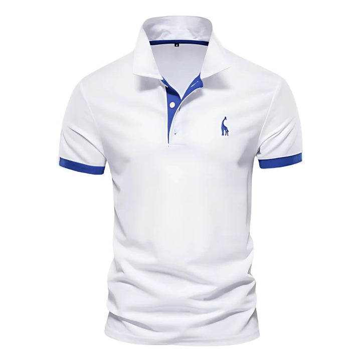 Liam™ | Polo Shirt with Button Placket and Contrast Details