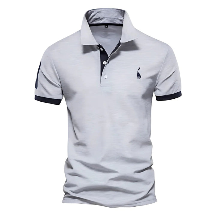 Liam™ | Polo Shirt with Button Placket and Contrast Details