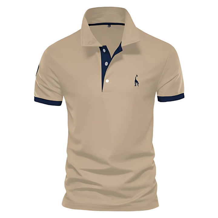 Liam™ | Polo Shirt with Button Placket and Contrast Details