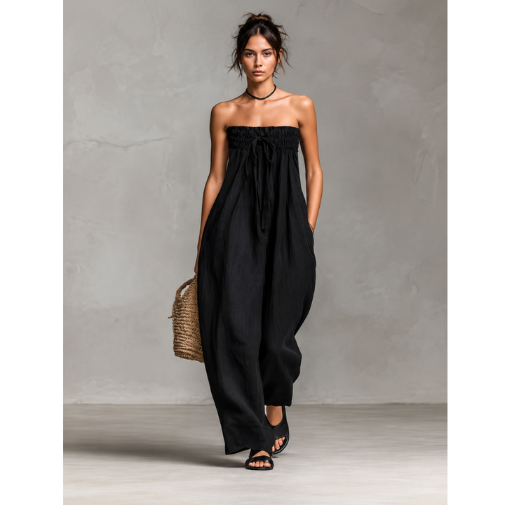Nina | Elegant Strapless Jumpsuit