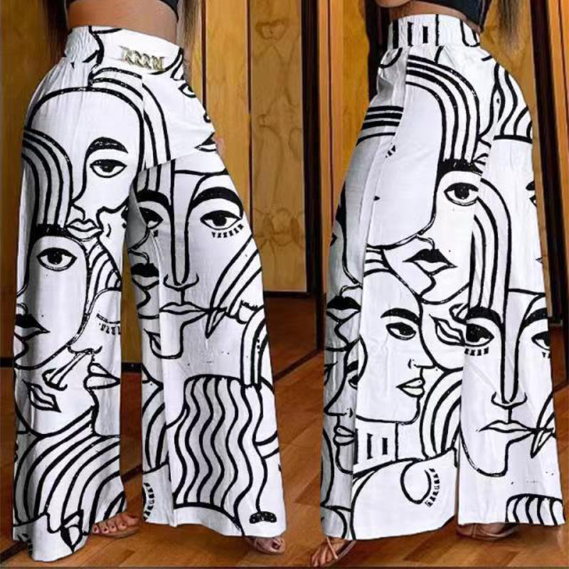 Évelyne™ — High-Waisted Wide-Leg Trousers