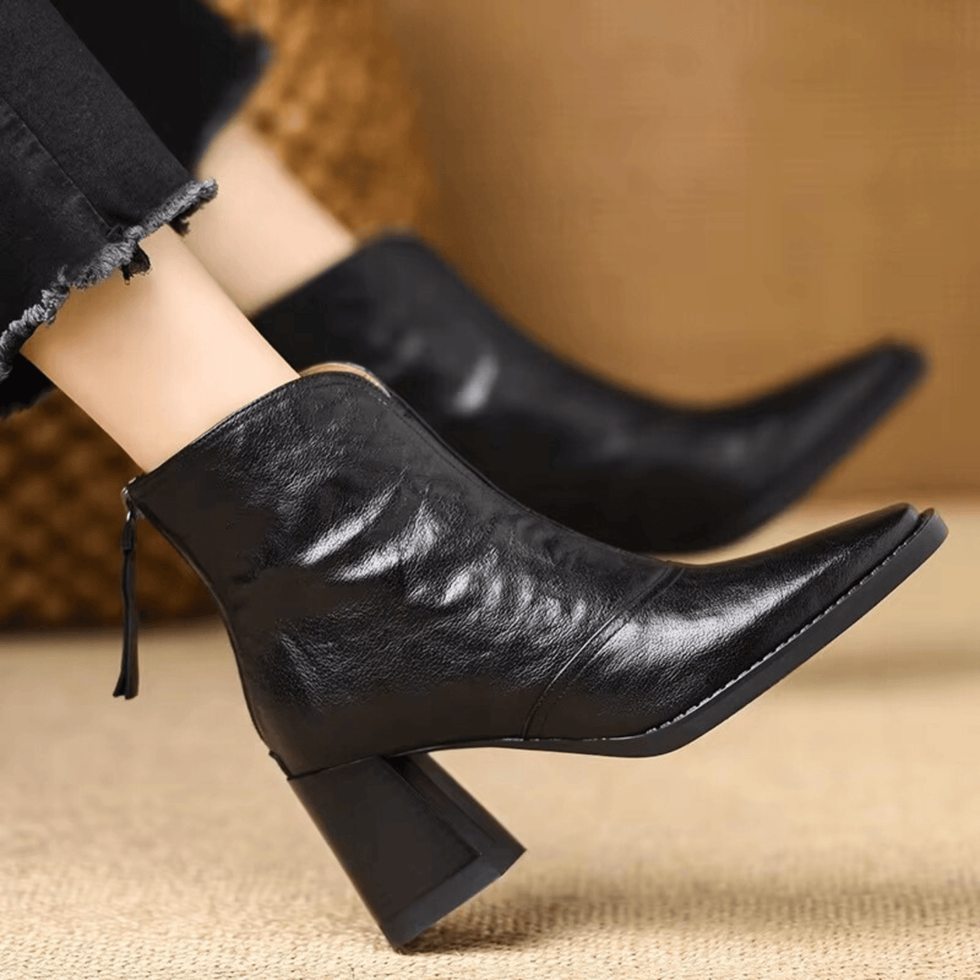Claudia | Luxury Mid-Heel Ankle Boots