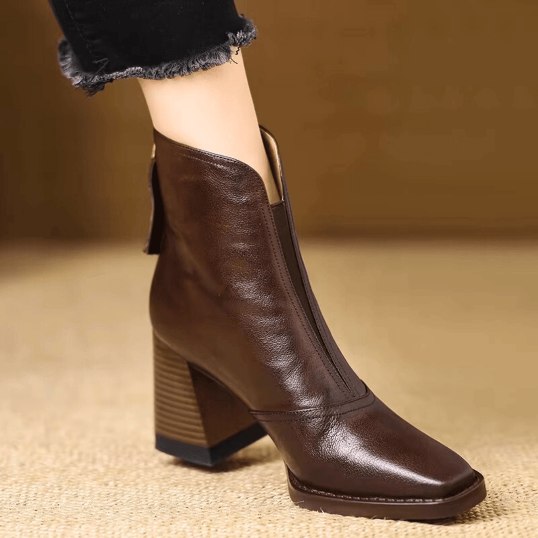 Claudia | Luxury Mid-Heel Ankle Boots