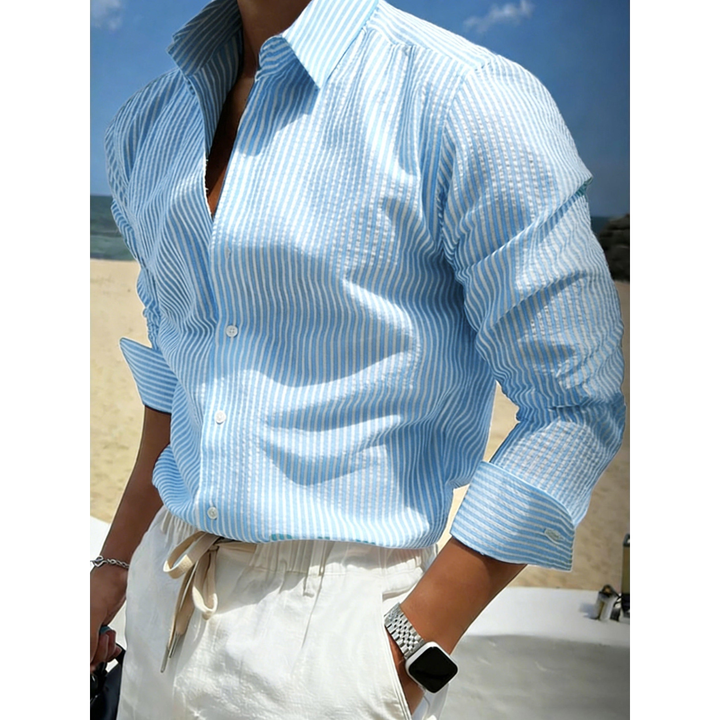 Wes | Men's Striped Long Sleeve Shirt